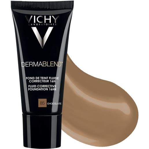 Vichy dermablend fondotinta fluido correttore 16h tonalità 85 chocolate 30ml