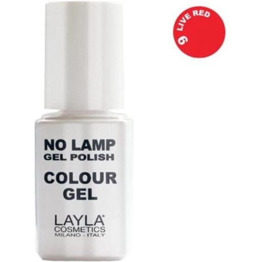 Layla Cosmetics layla no lamp gel polish colour gel colore n. 9 live red 10ml