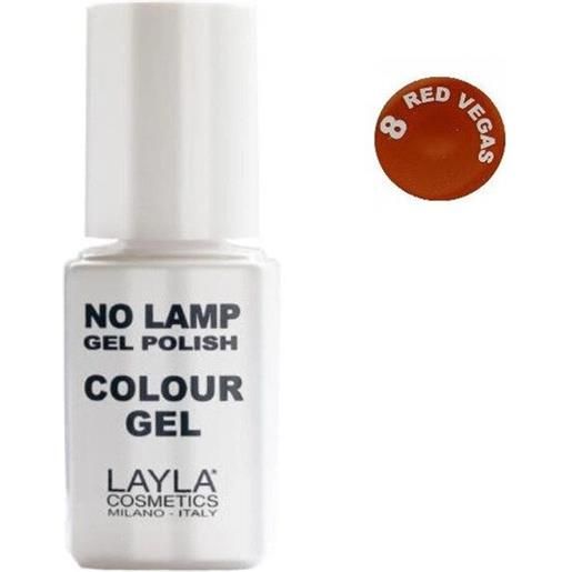 Layla Cosmetics layla no lamp gel polish colour gel colore n. 8 red vegas 10ml