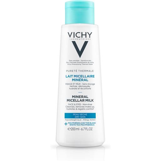 Vichy pureté thermale latte micellare detergente struccante pelle secca 200 ml