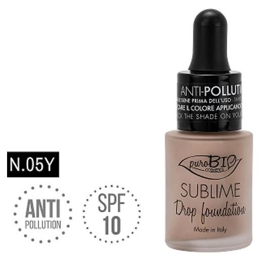 PuroBio Cosmetics puro. Bio sublime fondotinta fluido spf10 anti-inquinamento n. 05y 15ml