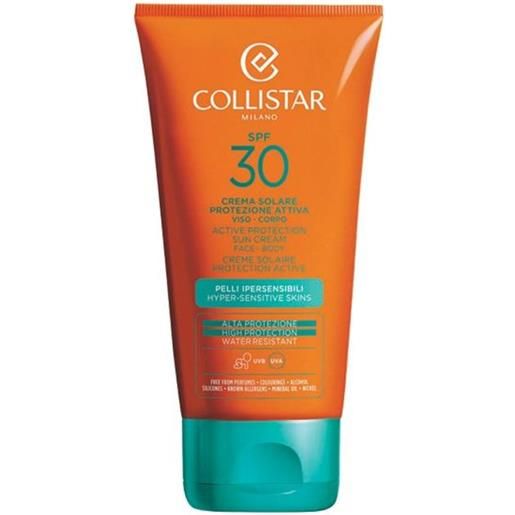 Collistar crema solare protezione attiva viso e corpo spf30 per pelli sensibili 150ml