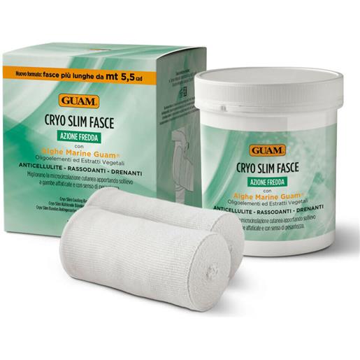 Guam cryo slim fasce ad azione fredda anticellulite 5,5mx10cm 2 pezzi