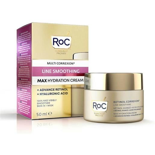 Roc retinol correxion line smoothing max hydration crema viso 50ml