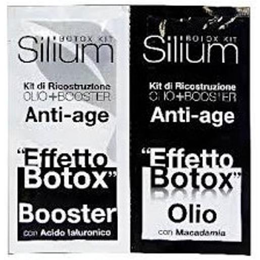 Carma Italia kit ricostruzione capelli silium antiage acido ialuronico e macadamia 2x12ml