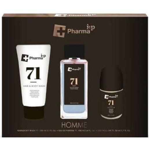 Iap Pharma cofanetto per lui gel doccia 150ml + profumo 100ml + deodorante roll on 75ml n. 71