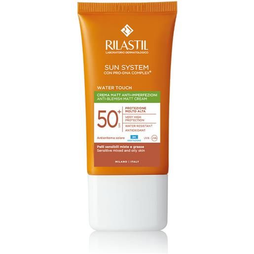 Rilastil sun system water touch crema mat anti-imperfezioni spf50+ 50ml