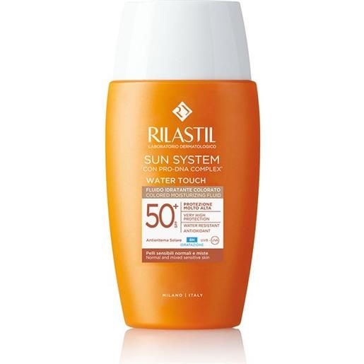 Rilastil sun system water touch fluido solare idratante colorato spf50+ 50ml