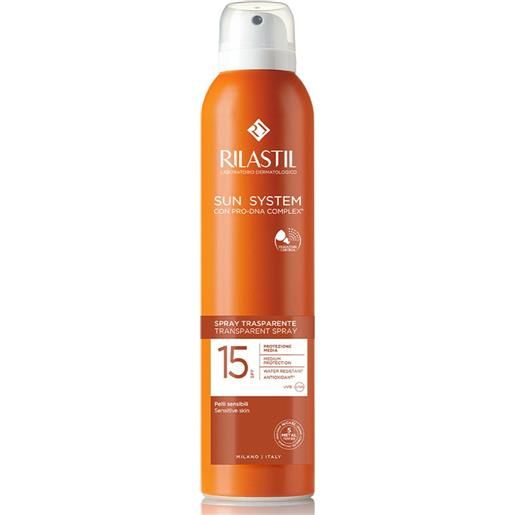 Rilastil Sole rilastil sun system - transparent spray spf15 protezione solare corpo, 200ml