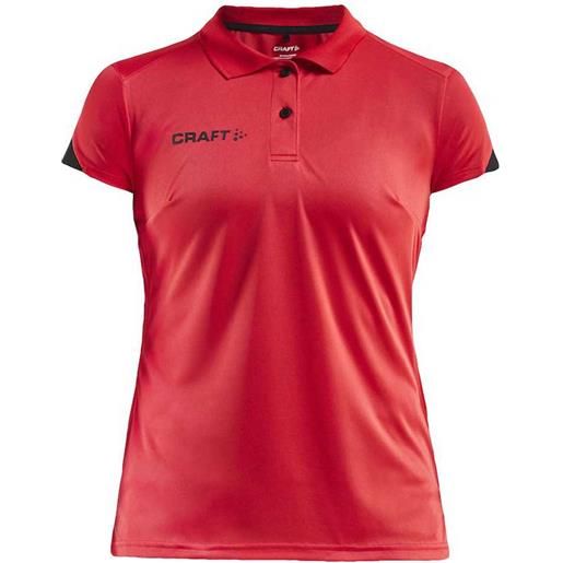 Craft pro control impact short sleeve polo shirt rosso xs donna
