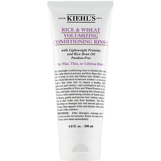 KIEHL'S rice & wheat volumizing conditioning rinse 200ml balsamo volumizzante capelli, balsamo riparatore capelli