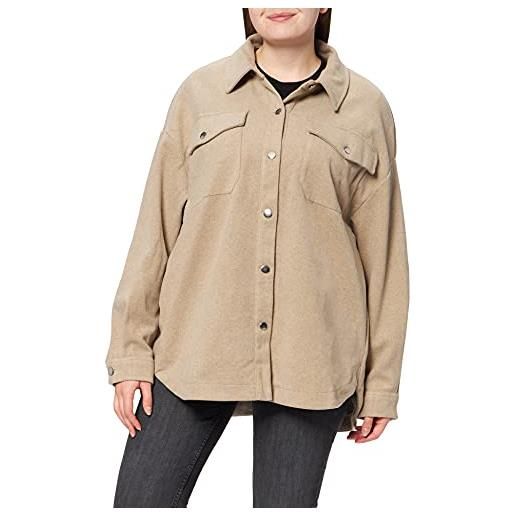 Urban Classics maglietta classica da donna camicia, tortora chiara, xs