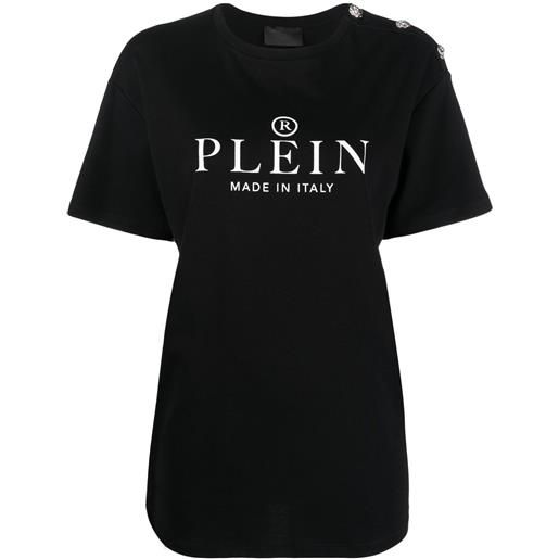 Philipp Plein t-shirt made in italy con stampa - nero