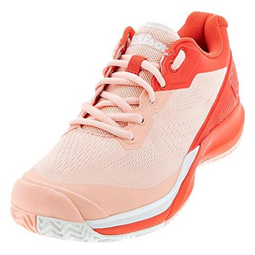 Wilson scarpe da tennis da donna, rush pro 3.5 w, rosso/beige/bianco, 42 2/3, per tutte le superfici, per tutti i tipi di giocatori, wrs327320e085