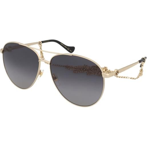 Gucci gg1088s 001 | occhiali da sole graduati o non graduati | prova online | metallo | pilot | oro | adrialenti