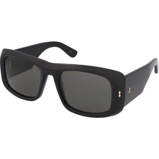 Gucci gg1080s 001 | occhiali da sole graduati o non graduati | prova online | plastica | rettangolari | nero | adrialenti
