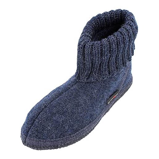 HAFLINGER karl slipper in feltro con collare slipper ruby, taglia 47
