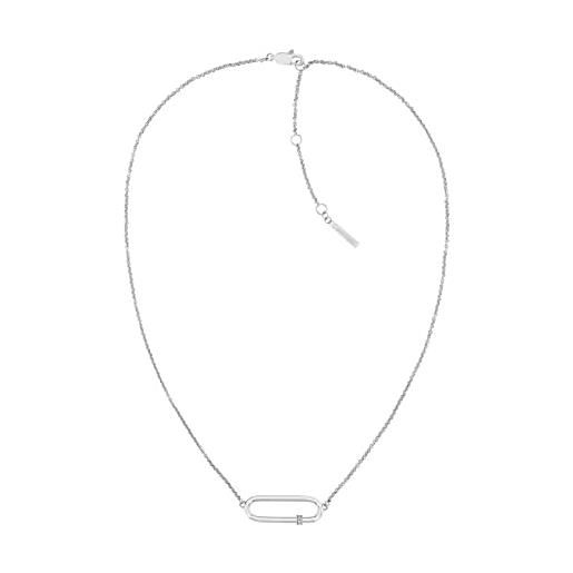Calvin Klein collana da donna collezione elongated oval con cristalli - 35000185