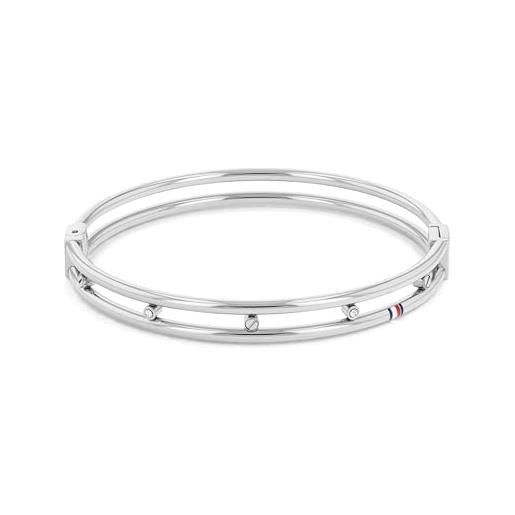 Tommy Hilfiger jewelry bracciale da donna in acciaio inossidabile con cristalli - 2780610