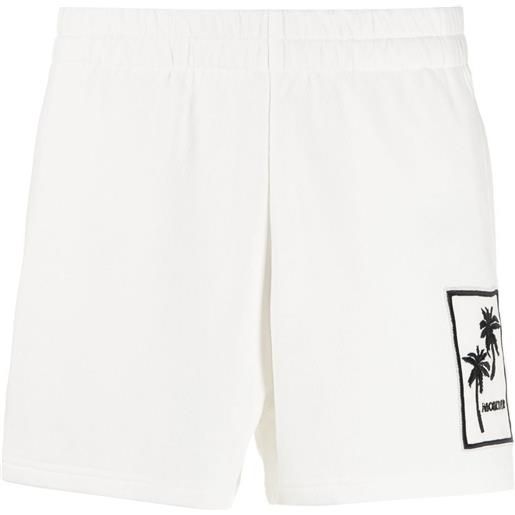 Moncler shorts sportivi con stampa - bianco