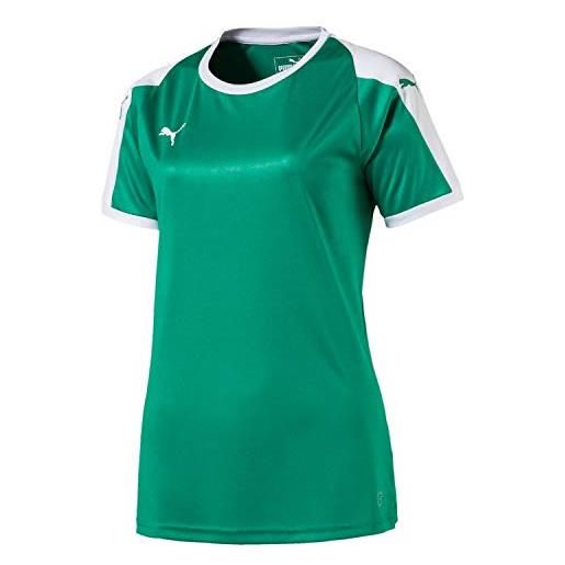 PUMA liga jersey w, maglia calcio donna, verde (pepper green white), l