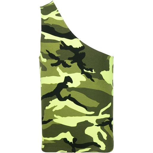 Balenciaga canotta con stampa camouflage - giallo