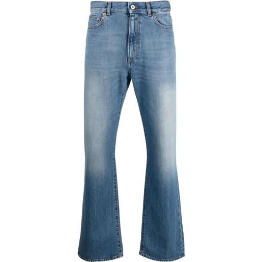 Valentino Garavani jeans svasati a vita alta - blu