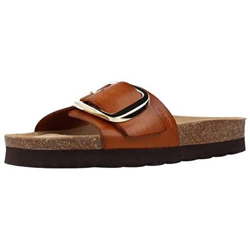 Geox d brionia high g, sandali donna, marrone (brown), 37 eu