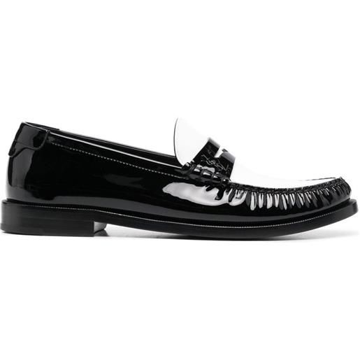 Saint Laurent mocassini le loafer con dettaglio a contrasto - nero