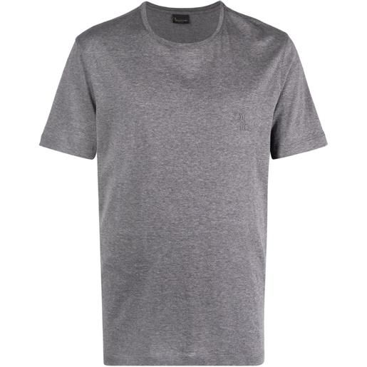 Billionaire t-shirt con ricamo - grigio