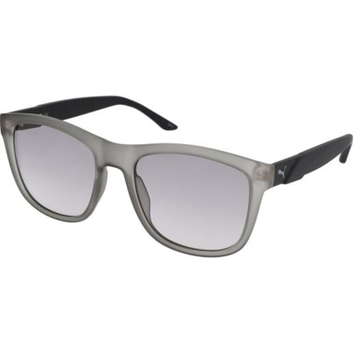 Puma pe0149si 003 | occhiali da sole graduati o non graduati | unisex | plastica | quadrati | grigio, trasparente | adrialenti
