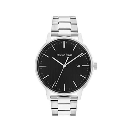 Calvin Klein orologio analogico al quarzo da uomo con cinturino in acciaio inossidabile argentato - 25200053