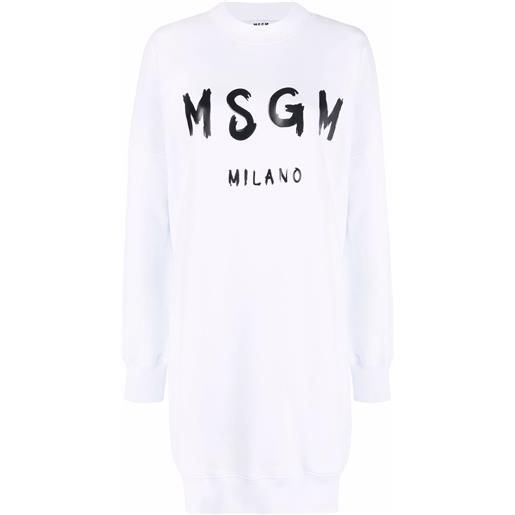 MSGM abito modello maglione con stampa - bianco