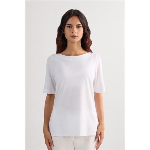 Intimissimi maglia manica corta scollo a barchetta in cotone ultrafresh bianco