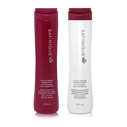 Amway shampoo balsamo per capelli e balsamo rinnovante per cura del: concentrato satinique lunghe duración- capelli castigado revive