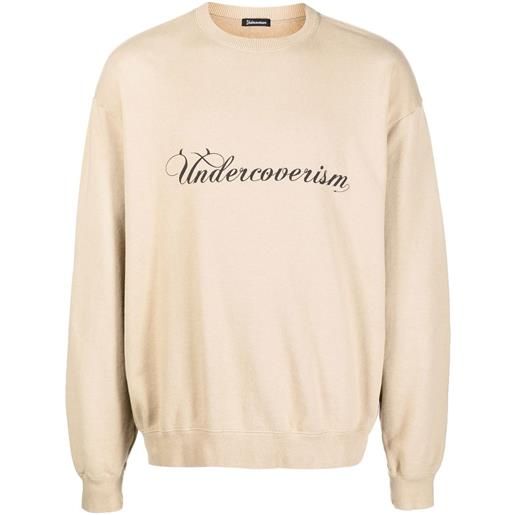 Undercoverism maglione con stampa - marrone
