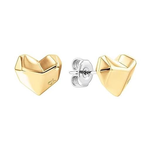 Calvin Klein orecchini a perno da donna collezione faceted heart - 35000042