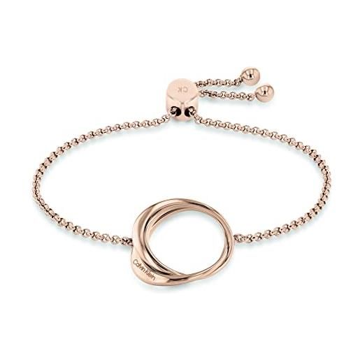 Calvin Klein braccialetto a catena da donna collezione warped rings - 35000005