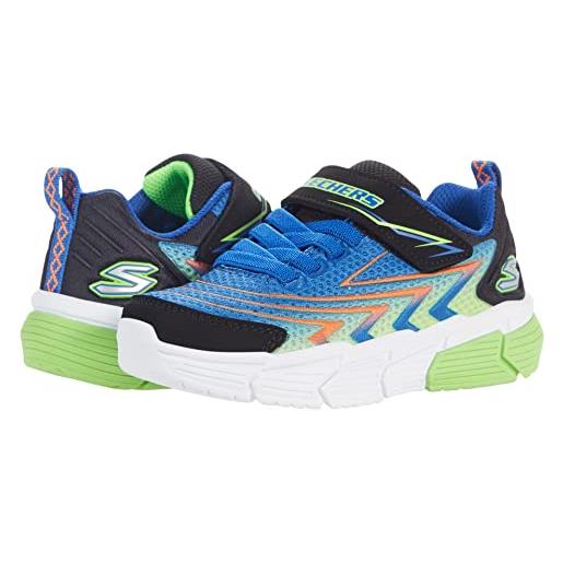 Skechers vector-matrix voltonik, scarpe da ginnastica bambini e ragazzi, blue multi textile black trim, 35.5 eu