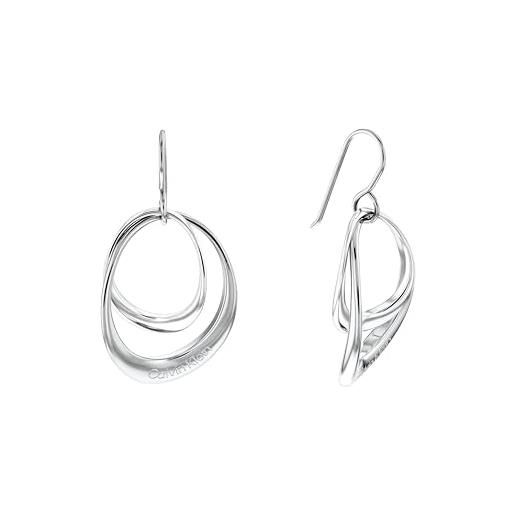 Calvin Klein orecchini pendenti da donna collezione warped rings - 35000004