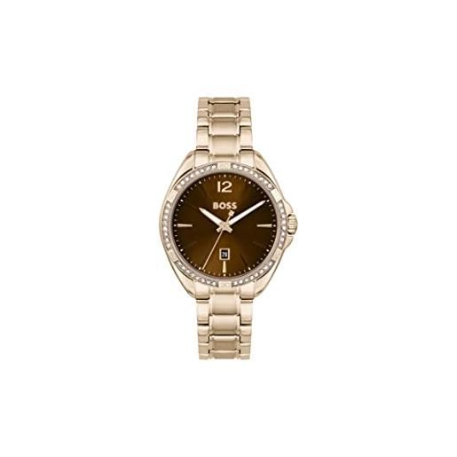 Boss orologio analogico al quarzo da donna con cinturino in acciaio inossidabile color oro rosso - 1502621