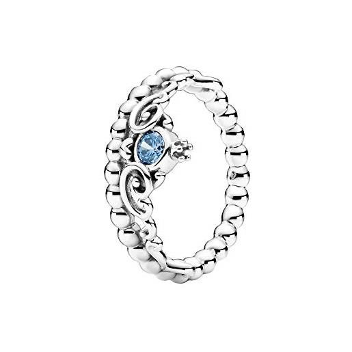 Pandora, disney cinderella blu tiara anello, taglia 18