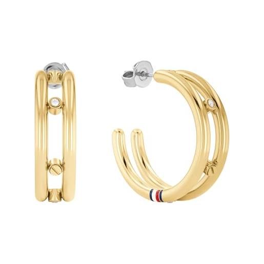 Tommy Hilfiger jewelry orecchini a perno da donna in acciaio inossidabile con cristalli - 2780615