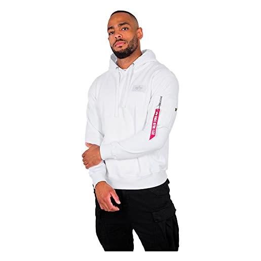 Alpha industries back print hoody uomo felpa con cappuccio speed red