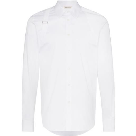 Alexander McQueen camicia con bretella - bianco