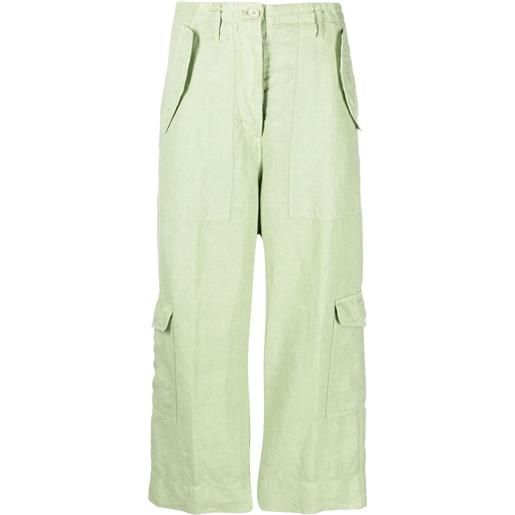ASPESI pantaloni crop dritti - verde