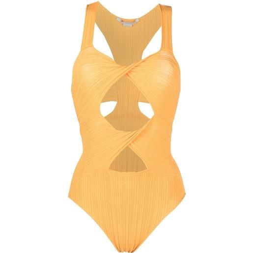 Stella McCartney body con design cut-out - arancione