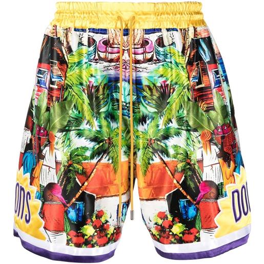 Just Don shorts con stampa grafica - verde