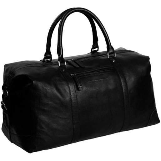 The Chesterfield Brand soft class borsa da viaggio weekender pelle 55 cm nero