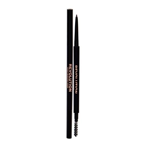 Makeup Revolution London precise brow pencil matita per le sopracciglia con pennello 0.05 g tonalità dark brown